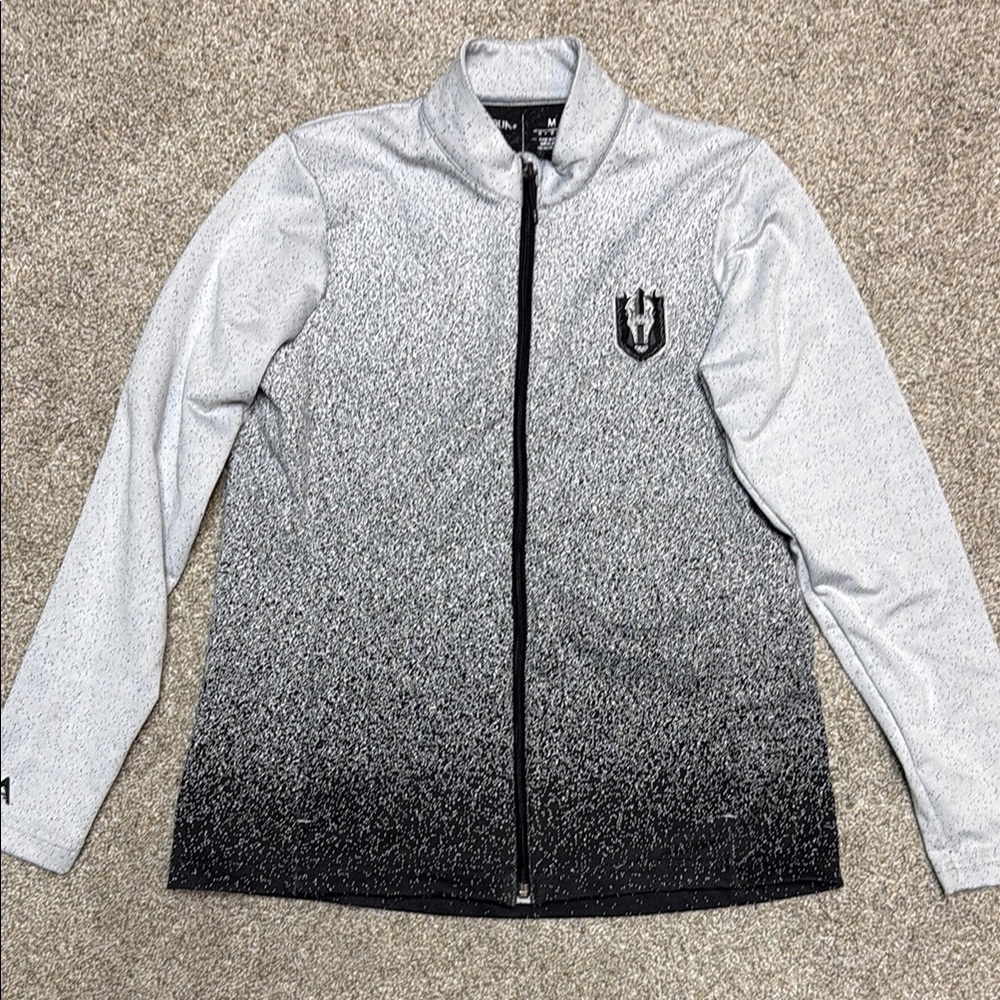 Antigua Bomber Jacket Black and Gray Gradient